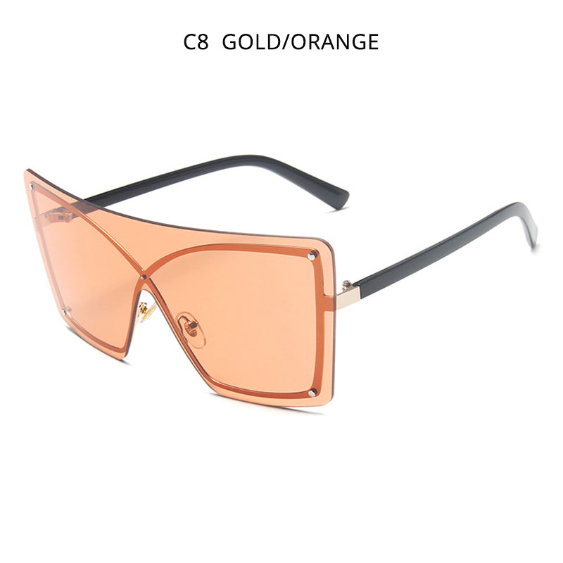 oversized flat top sunglasses, view 10 - MRSLM