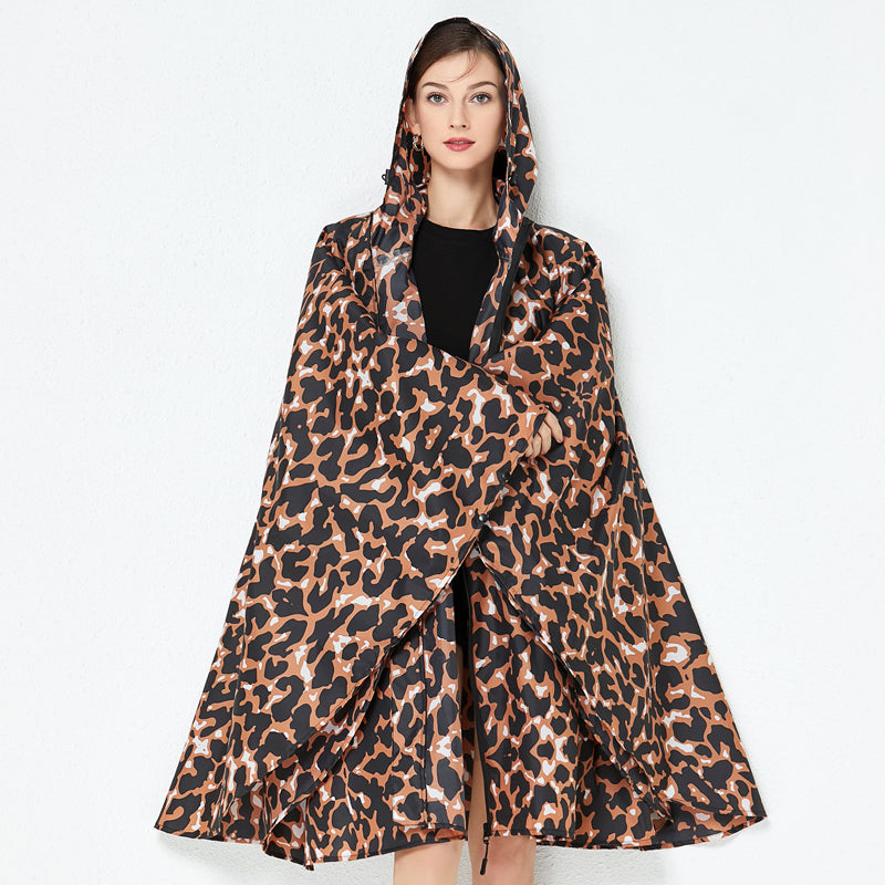 leopard print waterproof raincoat, view 6 - MRSLM