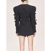women's blazer with diamond bow, view 5 - MRSLM