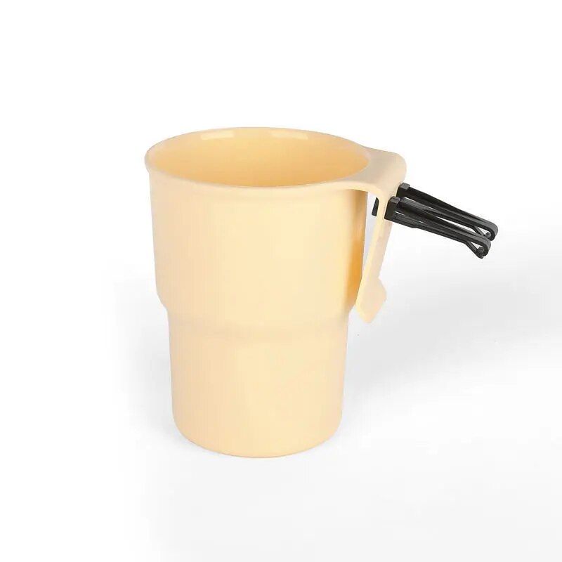 Multi-Function Car Cup Holder with Trash Can Feature