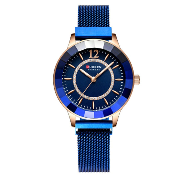 Ladies Watch Magnet Buckle Mesh Belt Fashionable and Simple