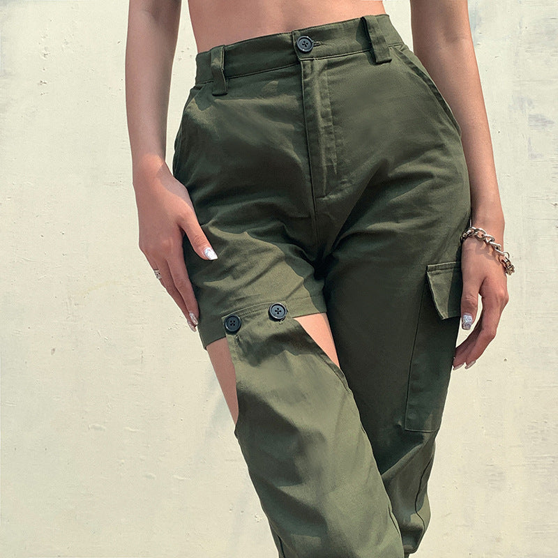 irregular stitching pocket harem pants, view 5 - MRSLM
