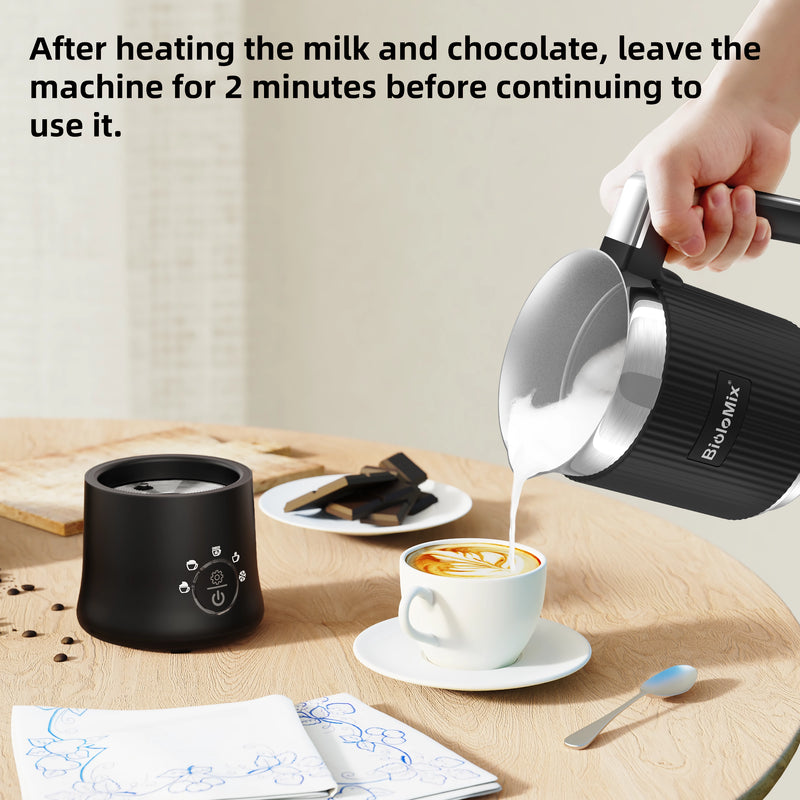detachable 5-in-1 milk frother and steamer, view 7 - MRSLM