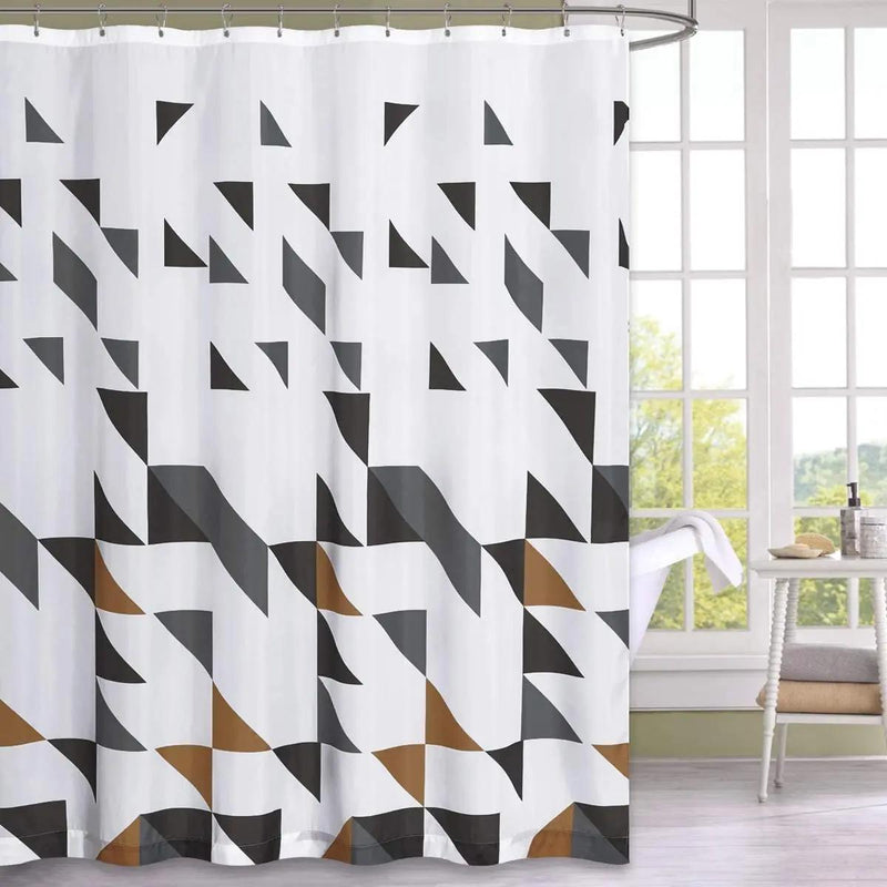 geometric print waterproof shower curtain - MRSLM