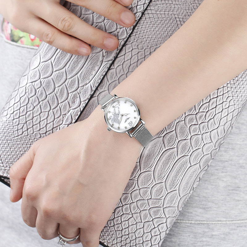 women's mesh strap watch, view 3 - MRSLM