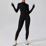 women's long-sleeve yoga jumpsuit, view 10 - MRSLM