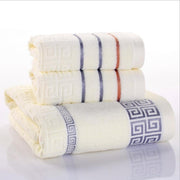 Three-piece cotton towel set, view 4 - MRSLM