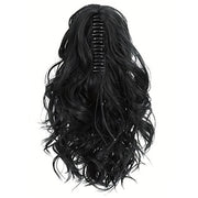 12-inch wavy claw clip ponytail extension, view 2 - MRSLM