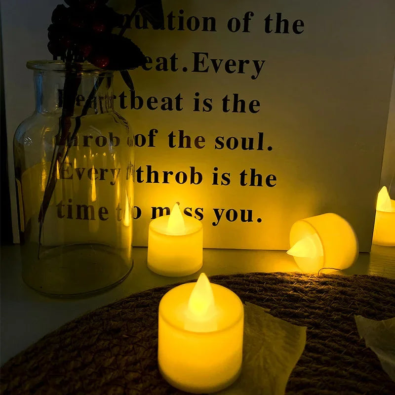 flameless LED tealight candles, view 6 - MRSLM