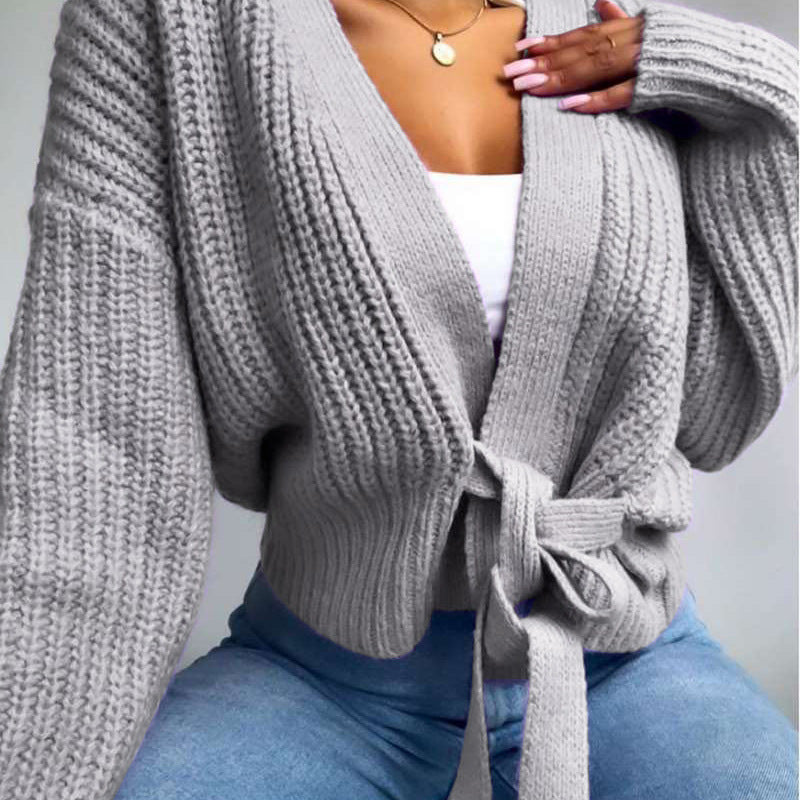 knitted hollow cardigan sweater women, view 3 - MRSLM