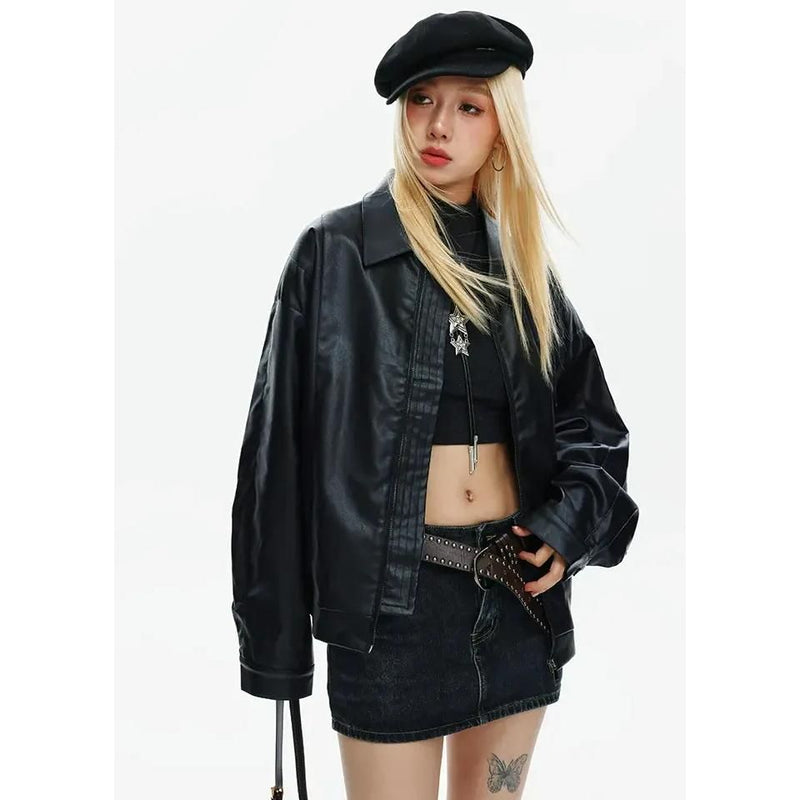 edgy zipper bomber jacket, view 8 - MRSLM