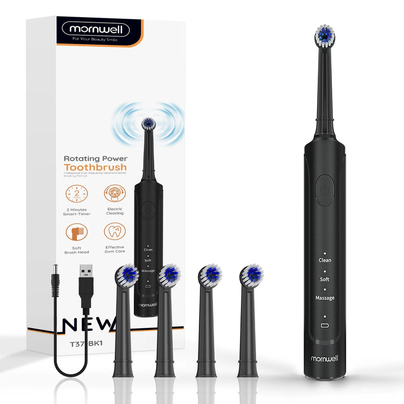 Rotating electric toothbrush, view 2 - MRSLM