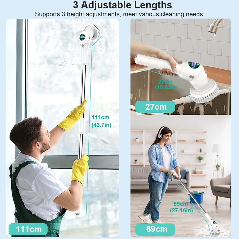 electric 8-in-1 wireless cleaning brush, view 7 - MRSLM