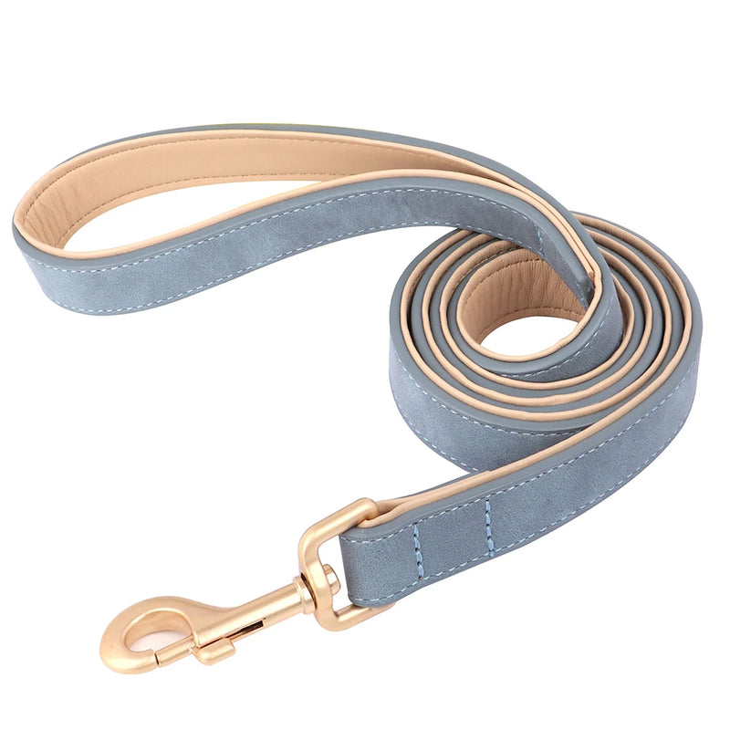 soft padded pu leather dog leash, view 4 - MRSLM
