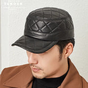 leather peaked cap, view 7 - MRSLM