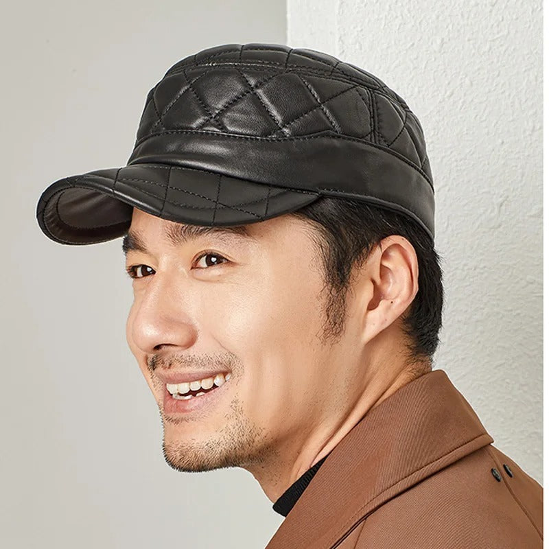 leather peaked cap, view 8 - MRSLM