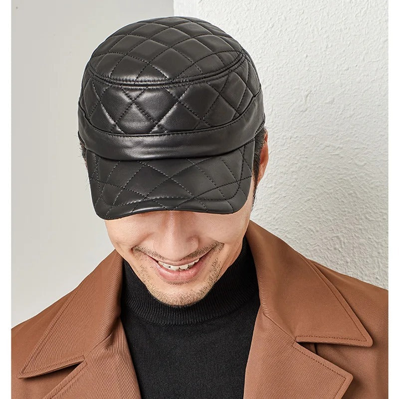 leather peaked cap, view 9 - MRSLM
