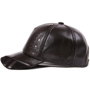 sheepskin leather baseball cap, view 9 - MRSLM