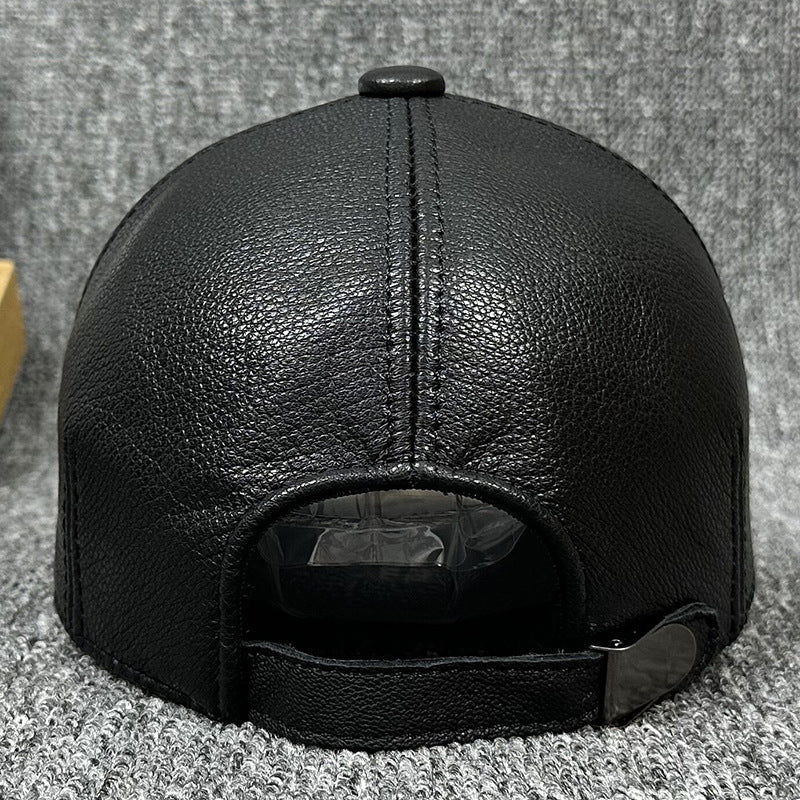 genuine leather baseball cap, view 10 - MRSLM