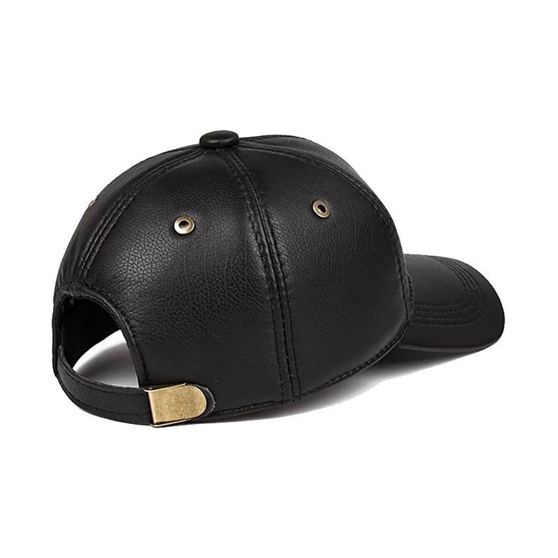 Men's sheepskin leather hat, view 9 - MRSLM