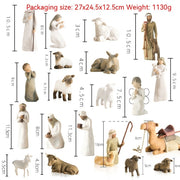 nativity manger set, view 7 - MRSLM