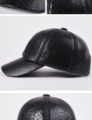 leather dome cap, embossed pattern, view 9 - MRSLM