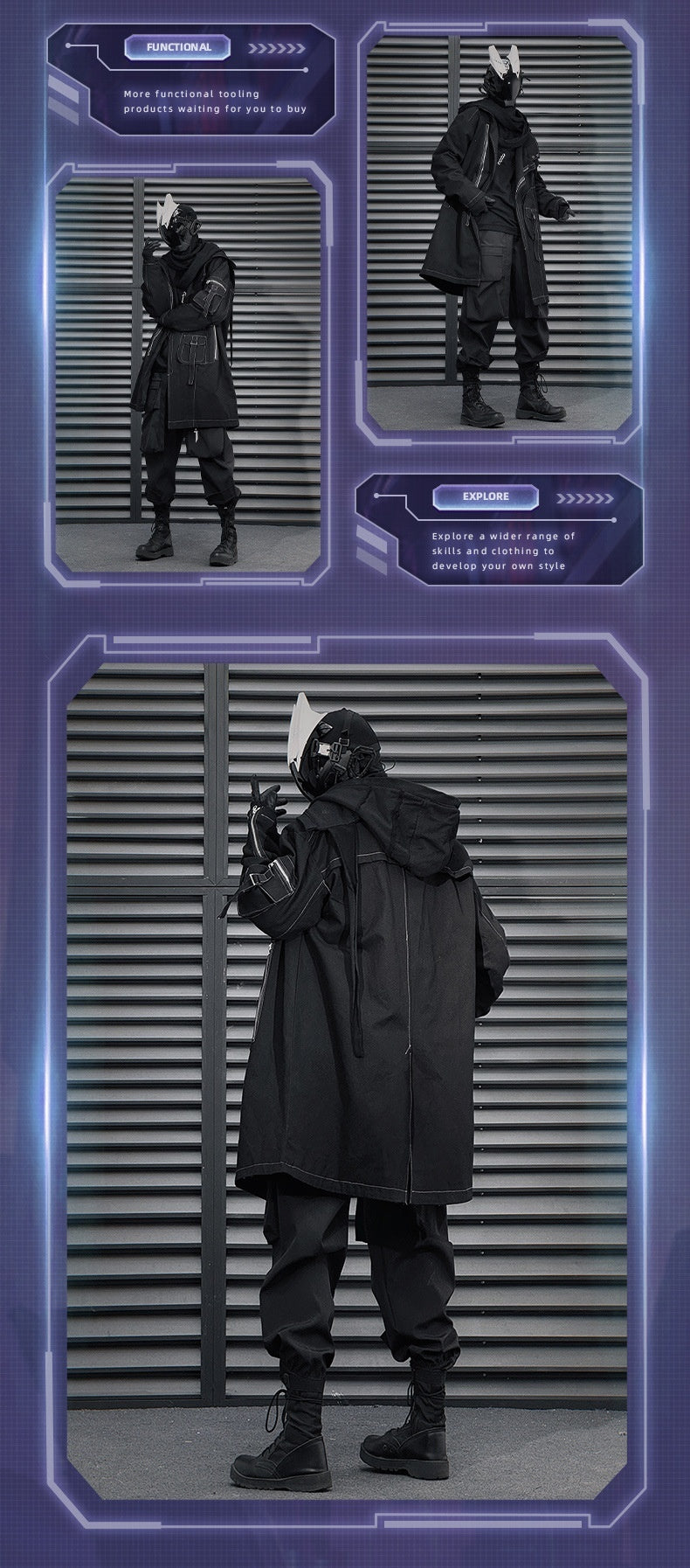 irregular trench coat, view 10 - MRSLM