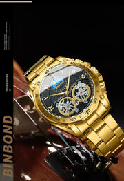 Men's hollow mechanical watch, multi-function, view 10 - MRSLM