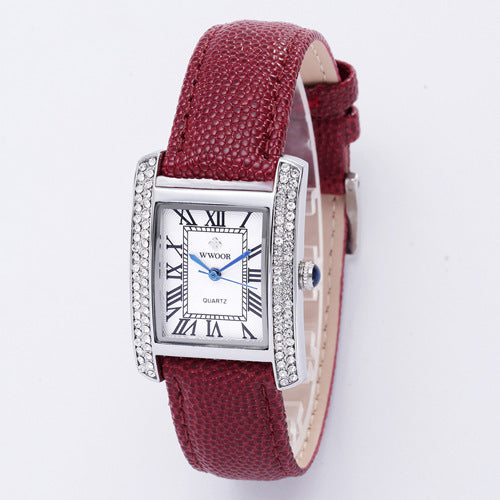 ladies square quartz watch, view 7 - MRSLM