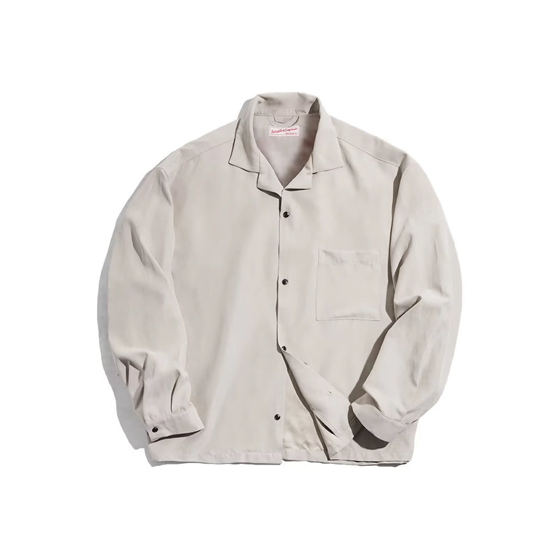 retro velvet cuban collar oversized blouse, view 3 - MRSLM