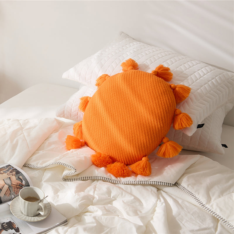 fluffy round tassel seat cushion, view 6 - MRSLM