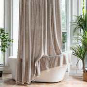 bohemian tassel shower curtain - MRSLM