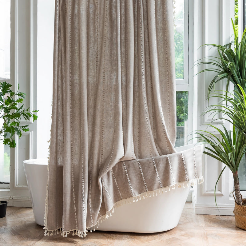 bohemian tassel shower curtain - MRSLM