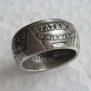 antique morgan dollar coin ring, view 4 - MRSLM