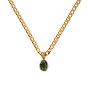 crystal stone pendant necklace, view 4 - MRSLM