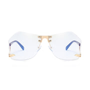 irregular rimless sunglasses for women, view 5 - MRSLM