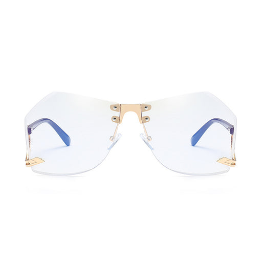 irregular rimless sunglasses for women, view 5 - MRSLM