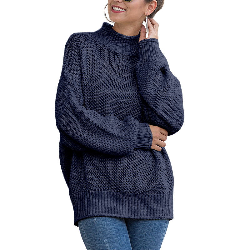 turtleneck knitted sweater women, view 19 - MRSLM