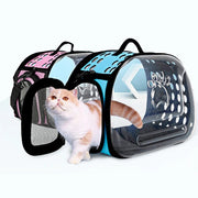 transparent foldable cat carrier bag, view 12 - MRSLM