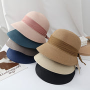 ribbon bow bucket sun hat for women, view 3 - MRSLM
