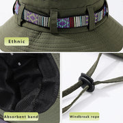 vibrant bucket hat with ethnic belt, view 14 - MRSLM