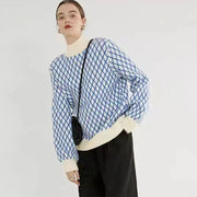 Striped turtleneck knit sweater, view 6 - MRSLM
