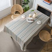 geometric jacquard bohemian tablecloth, view 3 - MRSLM