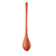 long-handled silicone toilet brush with holder, view 3 - MRSLM