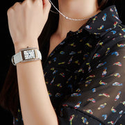 ladies square quartz watch, view 2 - MRSLM