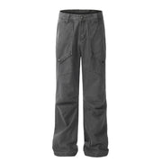 men's washed black pleated loose trousers, view 5 - MRSLM