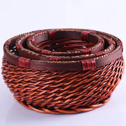 hand-woven wicker storage basket, view 6 - MRSLM