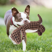 bite-resistant plush squeaky dog toy, view 6 - MRSLM