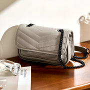genuine leather small square shoulder bag, view 7 - MRSLM