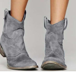 Square Heel Low Martin Boots